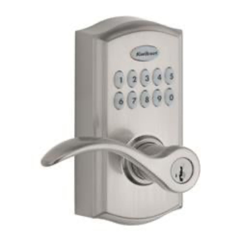 Kwikset SmartCode 955 Satin Nickel Metal Electronic Touch Pad Entry Lever