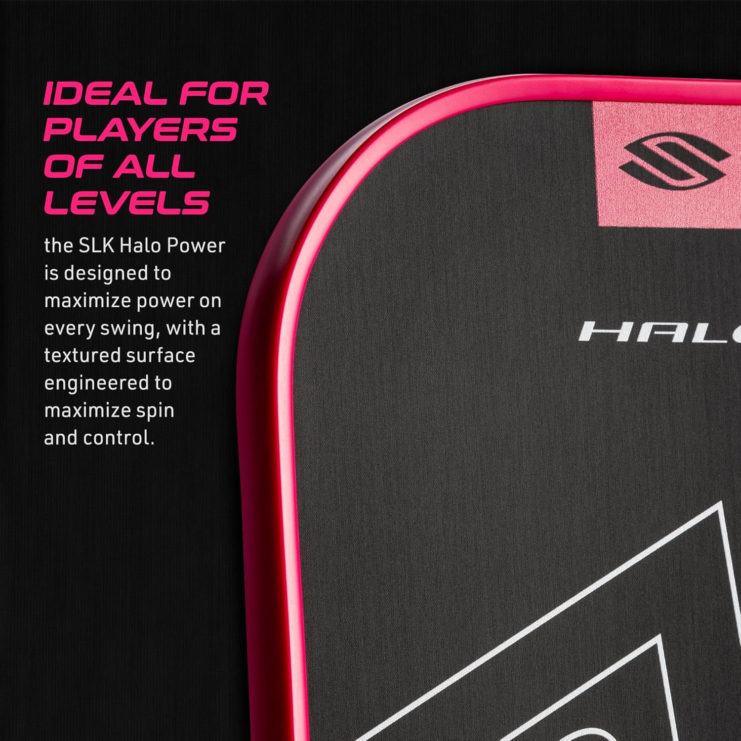 Selkirk SLK Halo Raw Power XL Pickleball Paddle - Pink