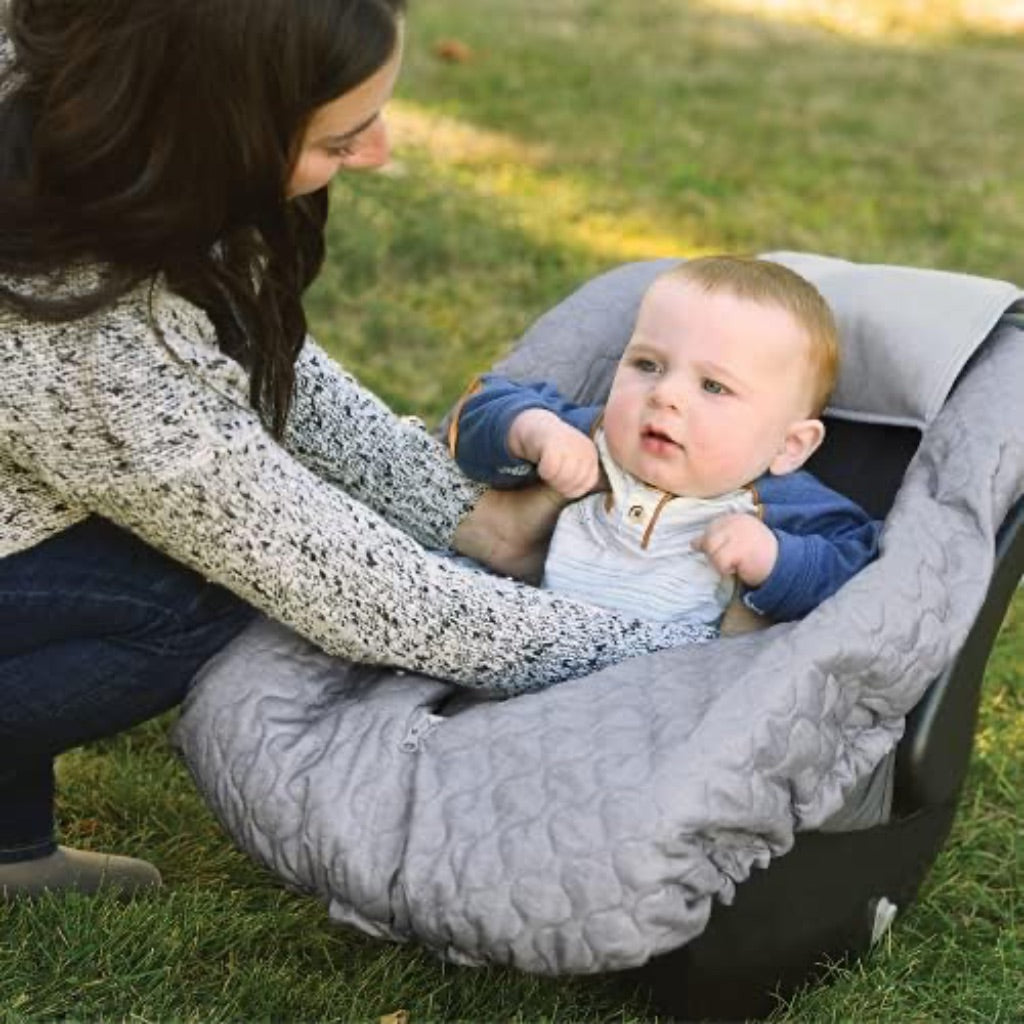 Travel Bug Winter Car Seat Cover - Heather Gray