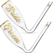 Chambong Bride and Groom Champagne Flutes (6 oz)