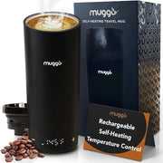 Muggo Self-Heating 12oz Coffee Mug with 3 Hour Battery Life - Black