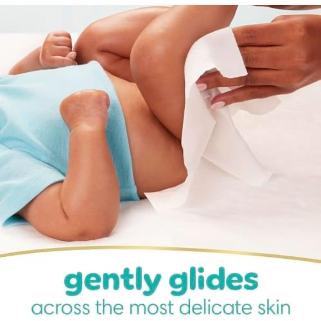 Pampers Baby Wipes Sensitive, Water Based Hypoallergenic and Unscented 504 Total (6 Flip-Top Packs)