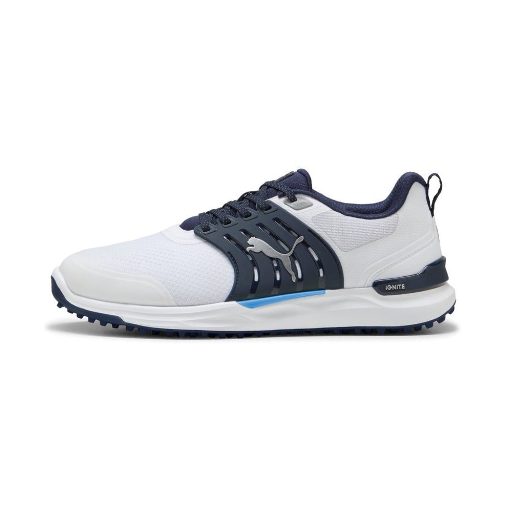 PUMA Golf Ignite Elevate 2 Men's Shoes Slate Sky/Puma Black/Green Glare : 7 D - Medium, Rubber