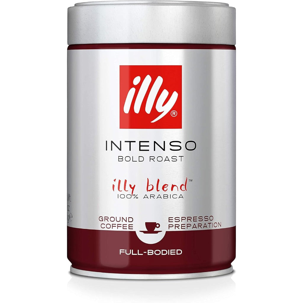 illy Intenso Bold Roast Espresso Ground Coffee, 8.8oz Can