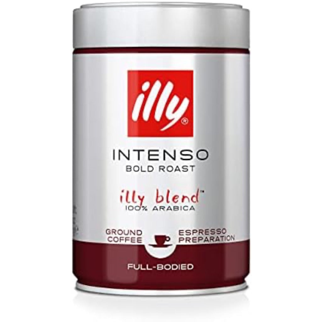 illy Intenso Bold Roast Espresso Ground Coffee, 8.8oz Can