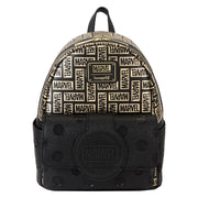 Loungefly Marvel 85th Anniversary Golden Logo Mini Backpack - Gold & Black