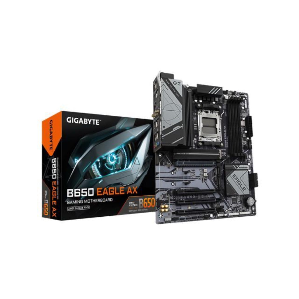GIGABYTE - B650 EAGLE AX (Socket AM5) AMD B650 ATX DDR5 Wi-Fi 6E Motherboard - Black