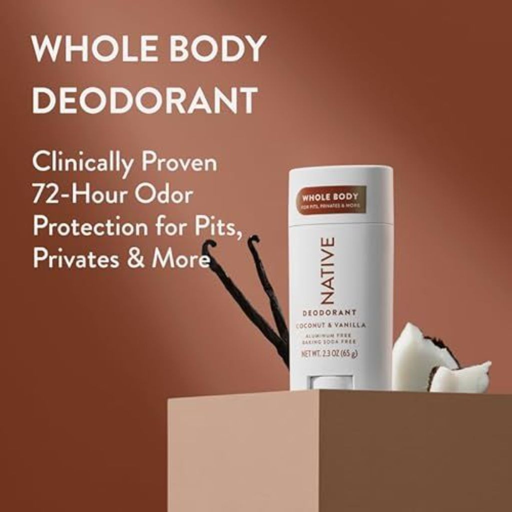 Native Whole Body Deodorant Stick Contains Naturally Derived Ingredients  Deodorant for Men and Women | 72 Hour Odor Protection  Aluminum Free with Co - 3Pk