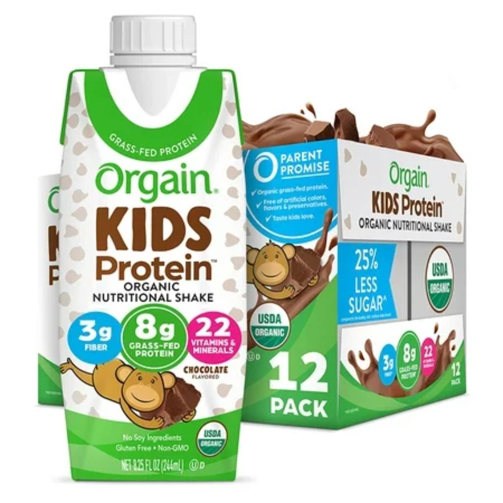 Orgain Kids Organic Protein Nutritional Shake, 8.25 fl oz - Chocolate (12 Pack)