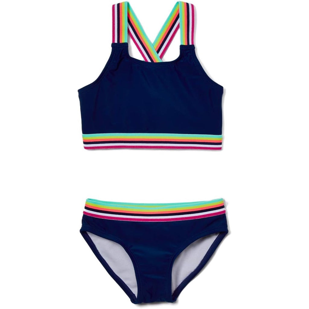 Kanu Surf Girls Tanya UPF 50+ Beach Sport Athletic Bikini Swimsuit Size 12