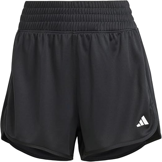 adidas Women's High-Waisted Knit Pacer Shorts - Black, Size XS