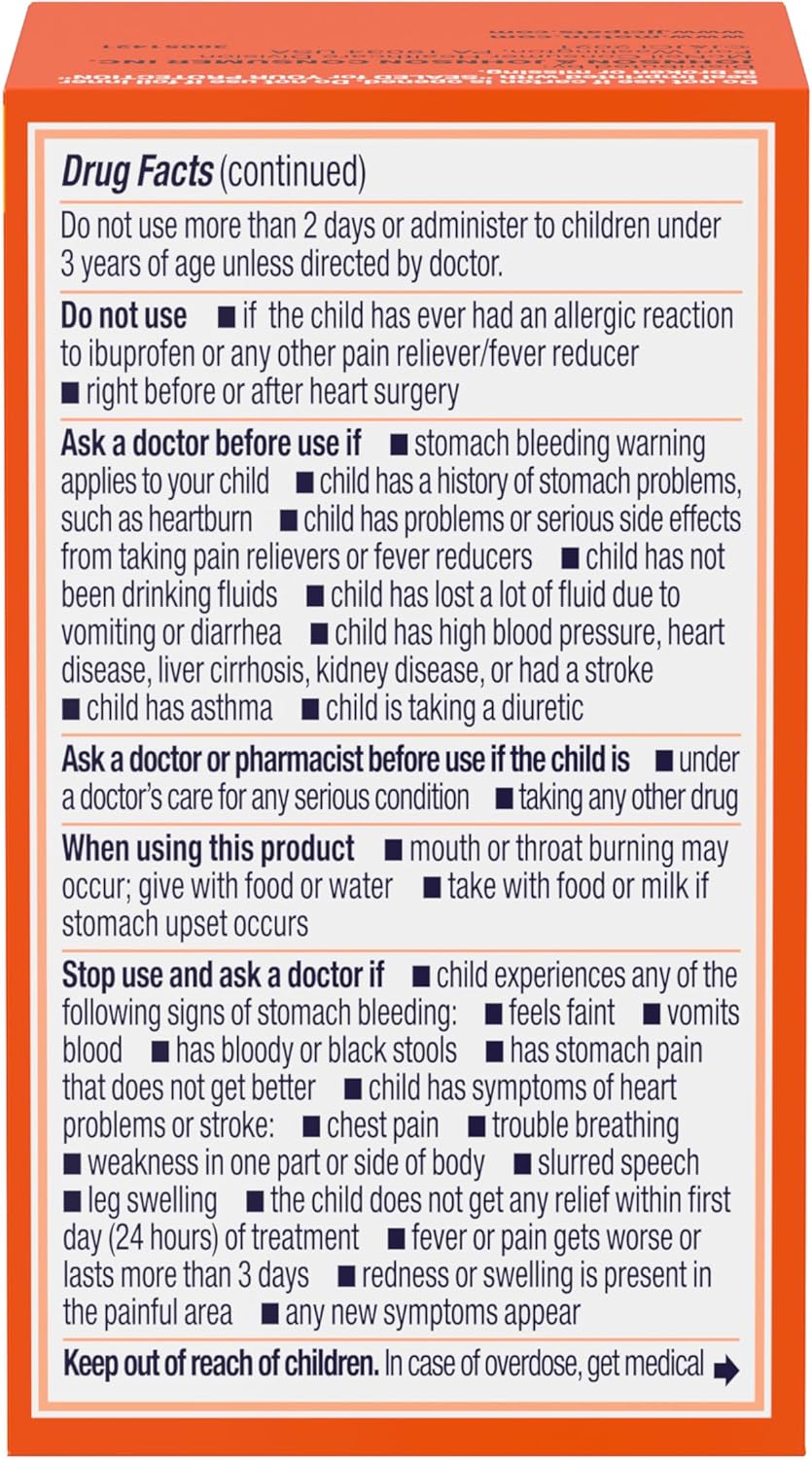 Children's Motrin Dye- Free Ibuprofen Chewable Tablets, Grape, 24ct