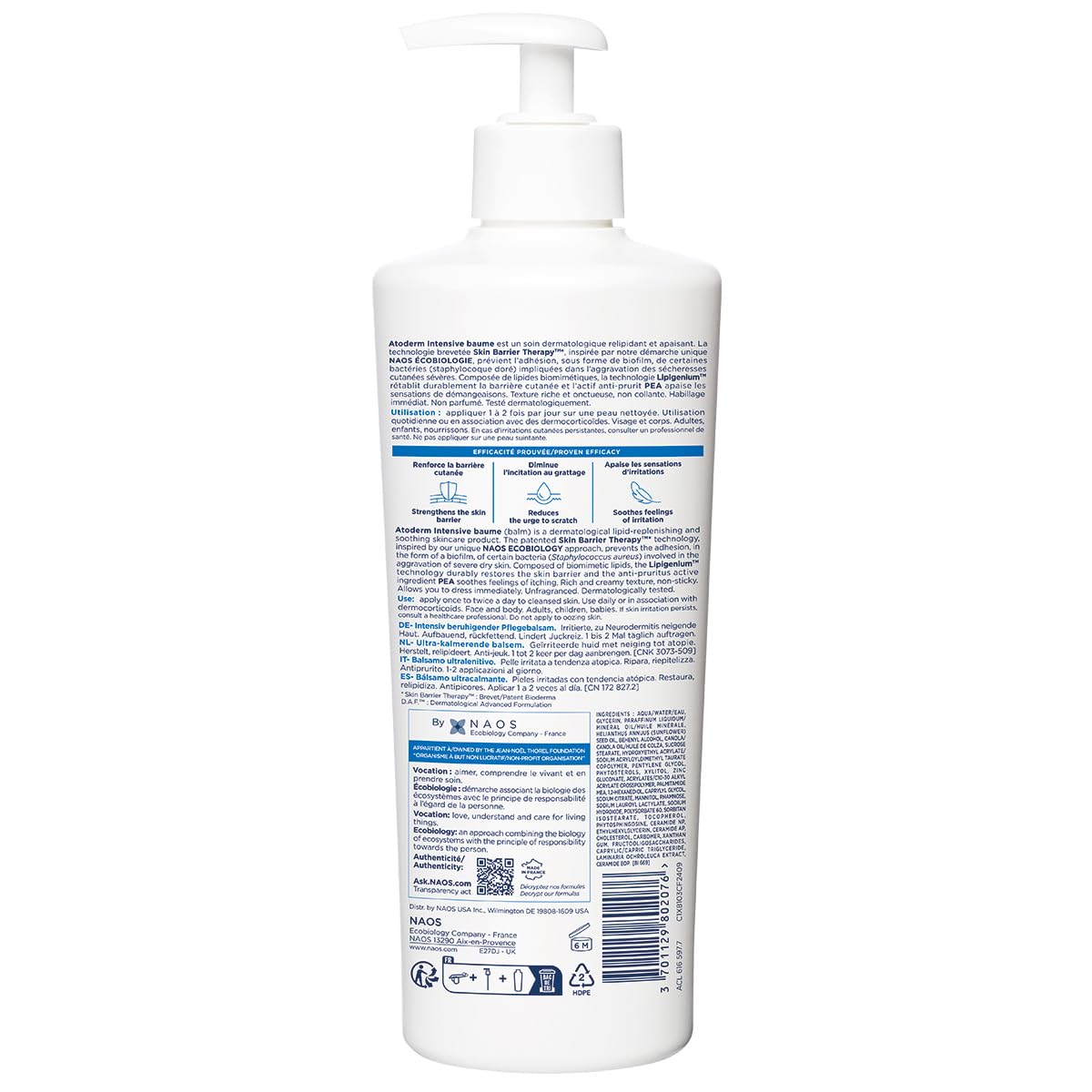 Bioderma Atoderm Intensive Balm for Dry to Atopic Sensitive Skin - 16.9 fl. oz.