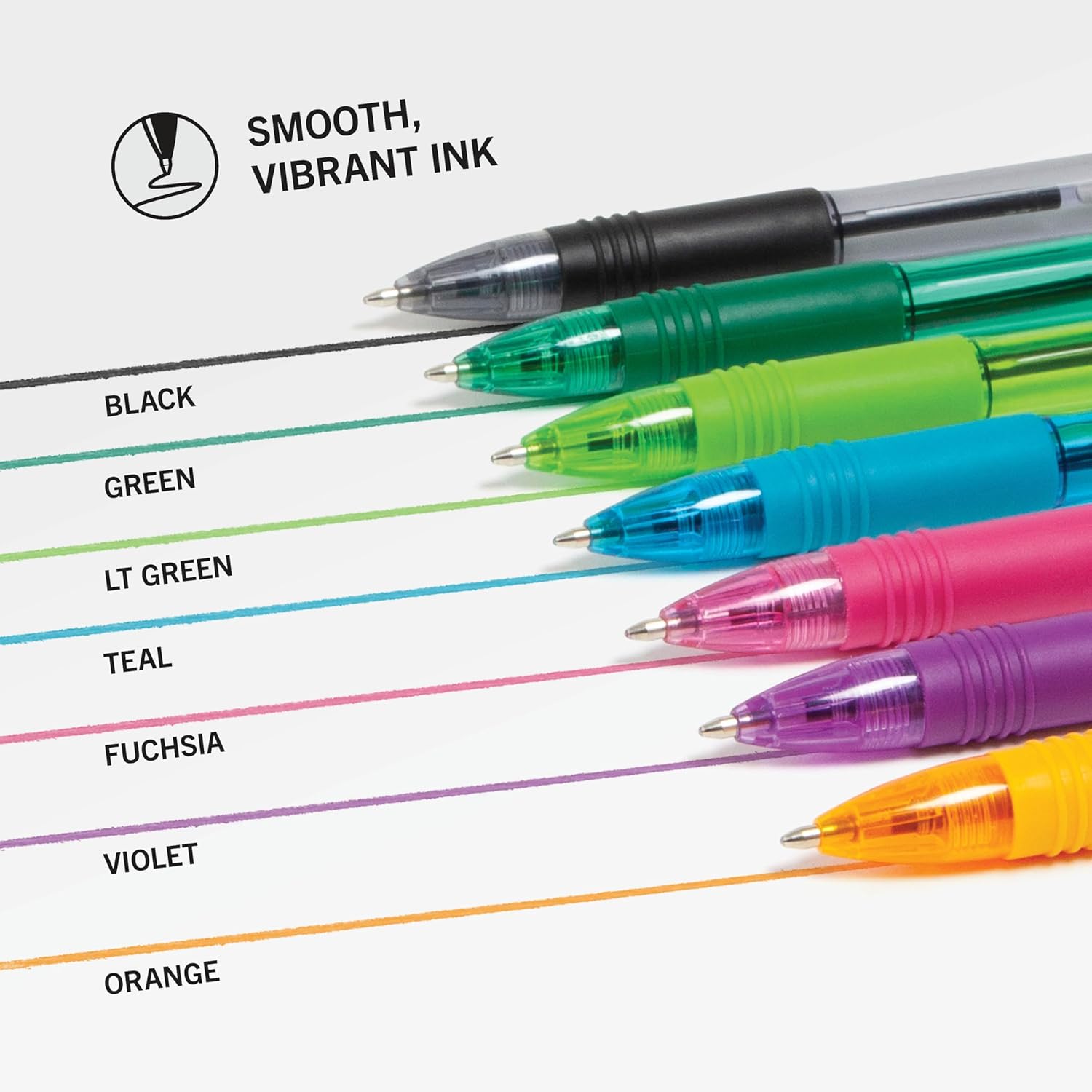 Zebra Z-Grip Retractable Ballpoint Pens, 1.0mm Medium Point, Fashion Assorted 7 Pack