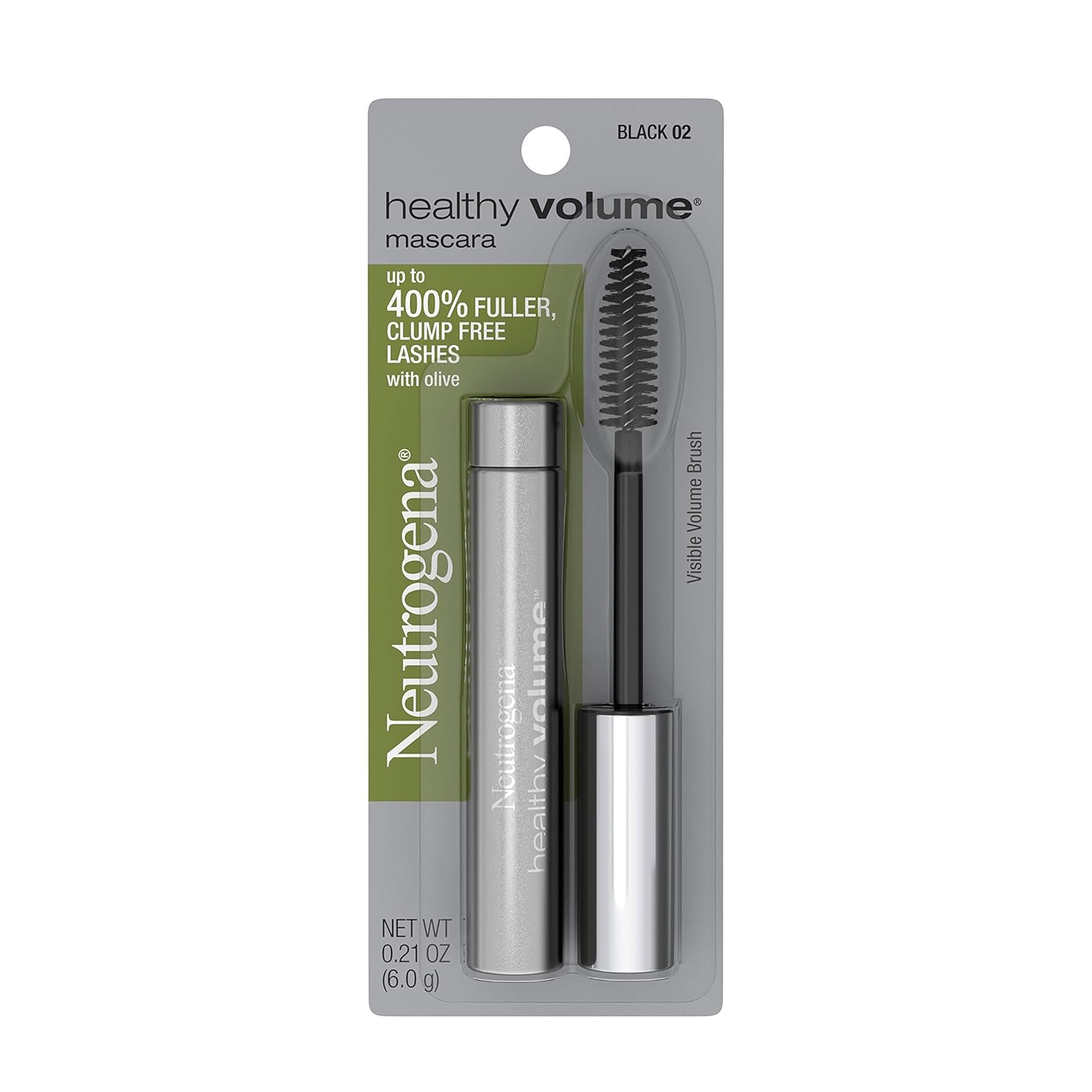 Neutrogena Healthy Volume Lash-Plumping Mascara, Black 02, 0.21oz