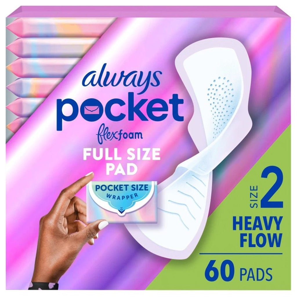 Always Pocket Flexfoam Full Size Pad (Unscented) Size 2 - Heavy - 60ct