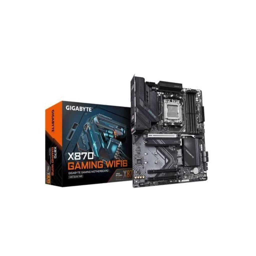 GIGABYTE X870 GAMING WIFI6 AM5 LGA 1718, ATX, DDR5, 3x M.2, PCIe 5.0, USB4, WIFI 6, 2.5GbE LAN, EZ-Latch, 5-Year Warranty
