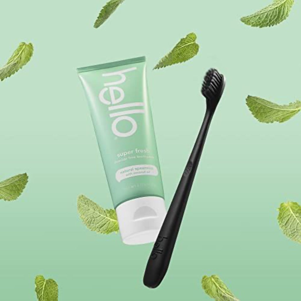 Hello Super Fresh Fluoride Free Toothpaste - Natural Spearmint, 4.7oz Tube (3 Pack)