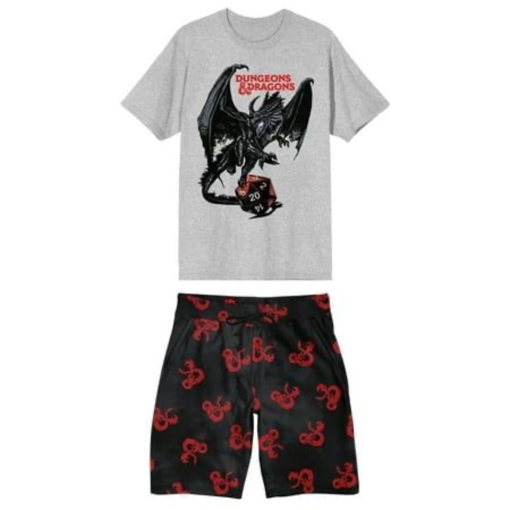 Men's Dungeons & Dragons 2-Piece Pajama Top & Pajama Shorts Set - Size XL