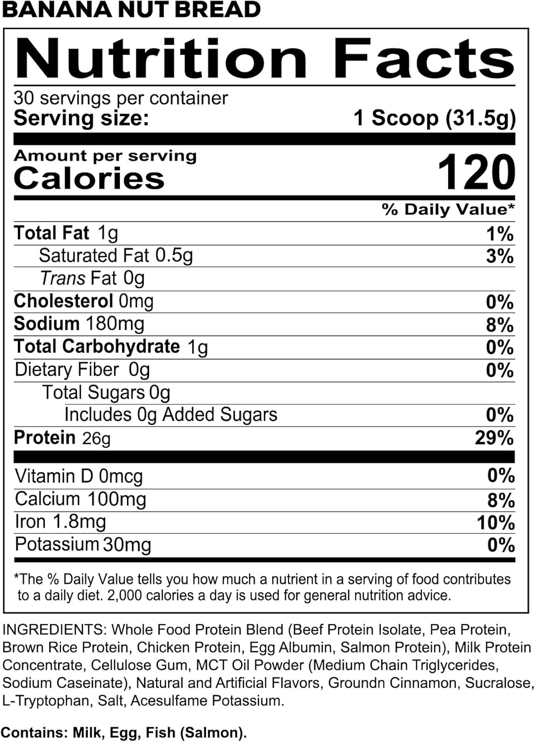 Redcon1 MRE Lite Whole Food Protein Powder - Banana Nut Bread, 2.08 lb.