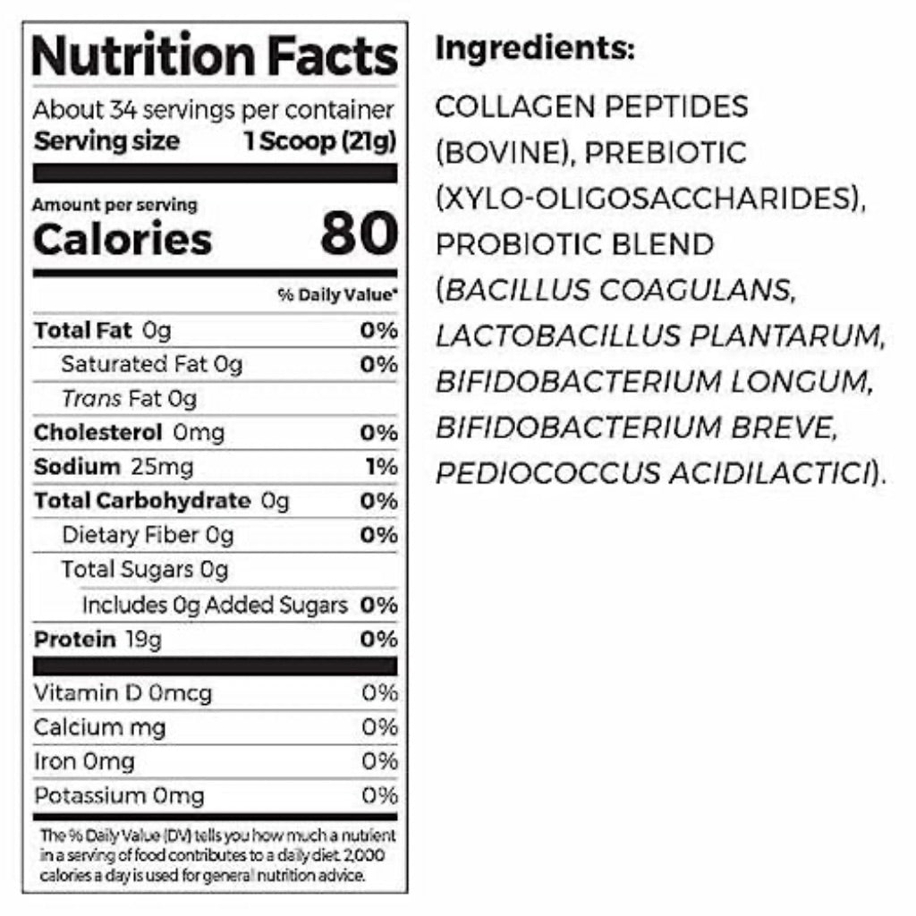 Orgain Collagen Peptides + Probiotics Powder - Unflavored,  1.6 lbs.