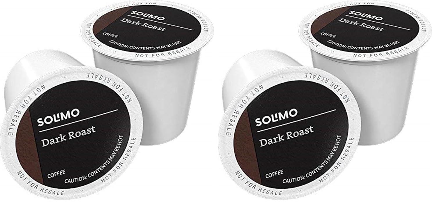 Solimo Dark Roast Keurig K-Cup Coffee Pods, 100 Count (2 Pack)