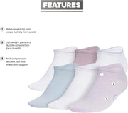 adidas Women's Superlite Classic No-Show Socks - 6-Pack (Multi-Color, Medium)