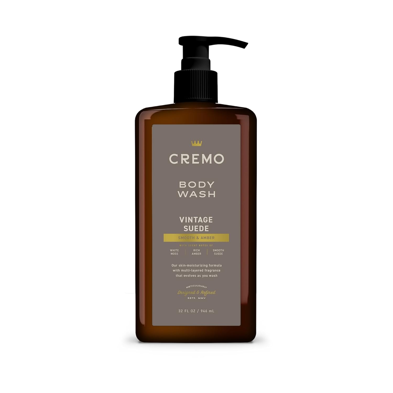 Cremo Men's Body Wash - Vintage Suede, 32 fl. oz.