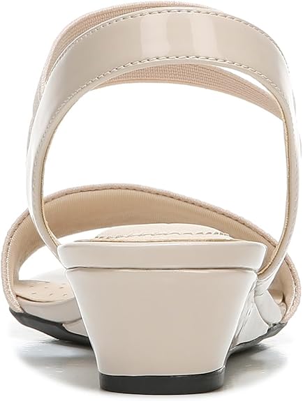 LifeStride Women's Yolo Strappy Wedge Sandals - Tender Taupe, Size 9 Wide