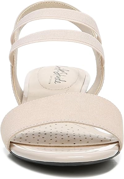 LifeStride Women's Yolo Strappy Wedge Sandals - Tender Taupe, Size 9 Wide