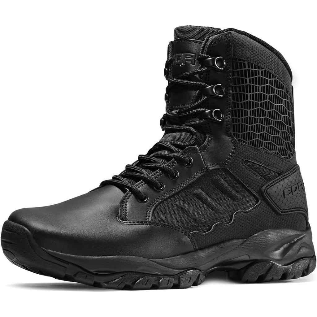 CQR Men's 6" Military Tactical Combat Boots - Black, Size 13