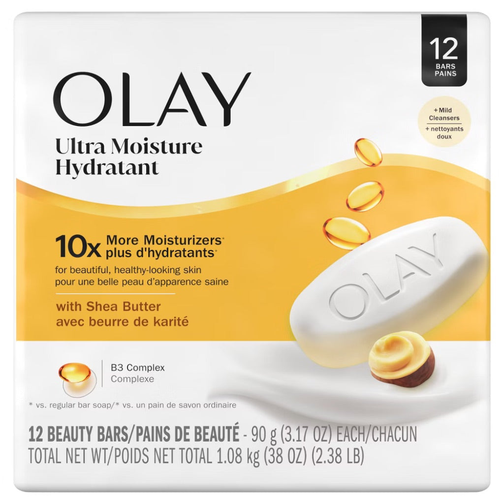 Olay Ultra Moisture Bar Soap with Shea Butter & B3 Complex - 3.17 oz (12ct)