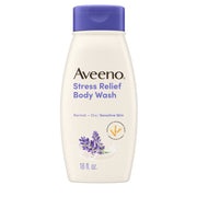 Aveeno Stress Relief Body Wash with Oat for Sensitive Skin - Calming Lavender, 18 fl. oz.