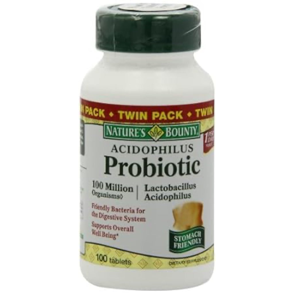 Nature's Bounty Acidophilus Probiotic - 100 Tablets (2 Pack)