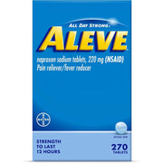 Aleve Naproxen Sodium 220mg Pain Reliever & Fever Reducer - 270 Tablets