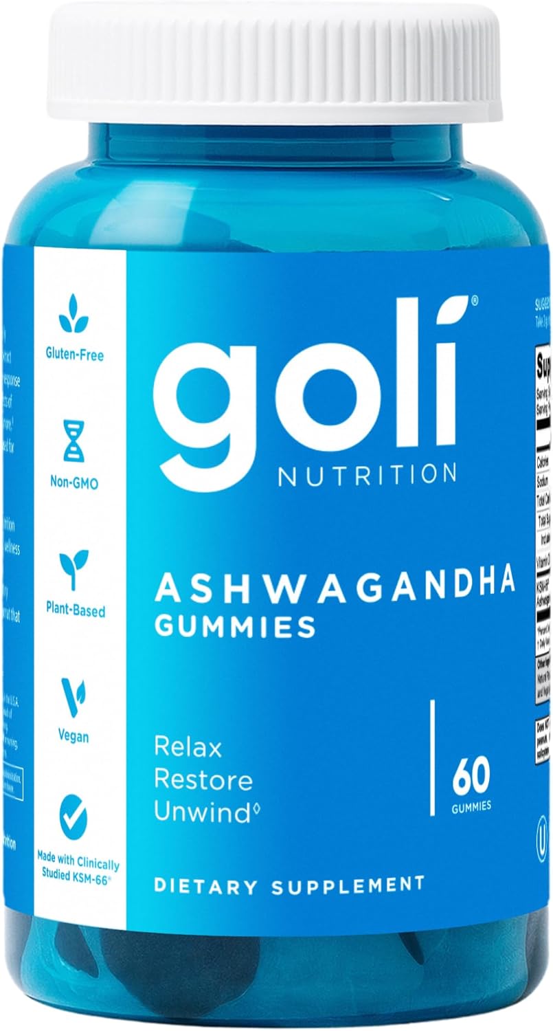 Goli Ashwagandha, Apple Cider Vinegar, and Matcha Mind Gummies - 60ct. (3 Pack, 180 Gummies Total)