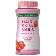 Nature's Bounty Optimal Solutions Hair, Skin, & Nails Vitamin Gummies w/Biotin 2500mcg - 80ct (Strawberry)