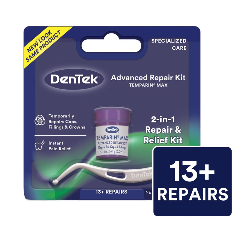 DenTek Advanced Repair Temparin Max 2-in-1 Filling Repair Kit - 2.2oz (13+ Repairs)