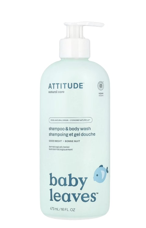 ATTITUDE Baby Leaves Science 2-in-1 Shampoo & Body Wash - Good Night, 16 fl. oz. (2 Pack)