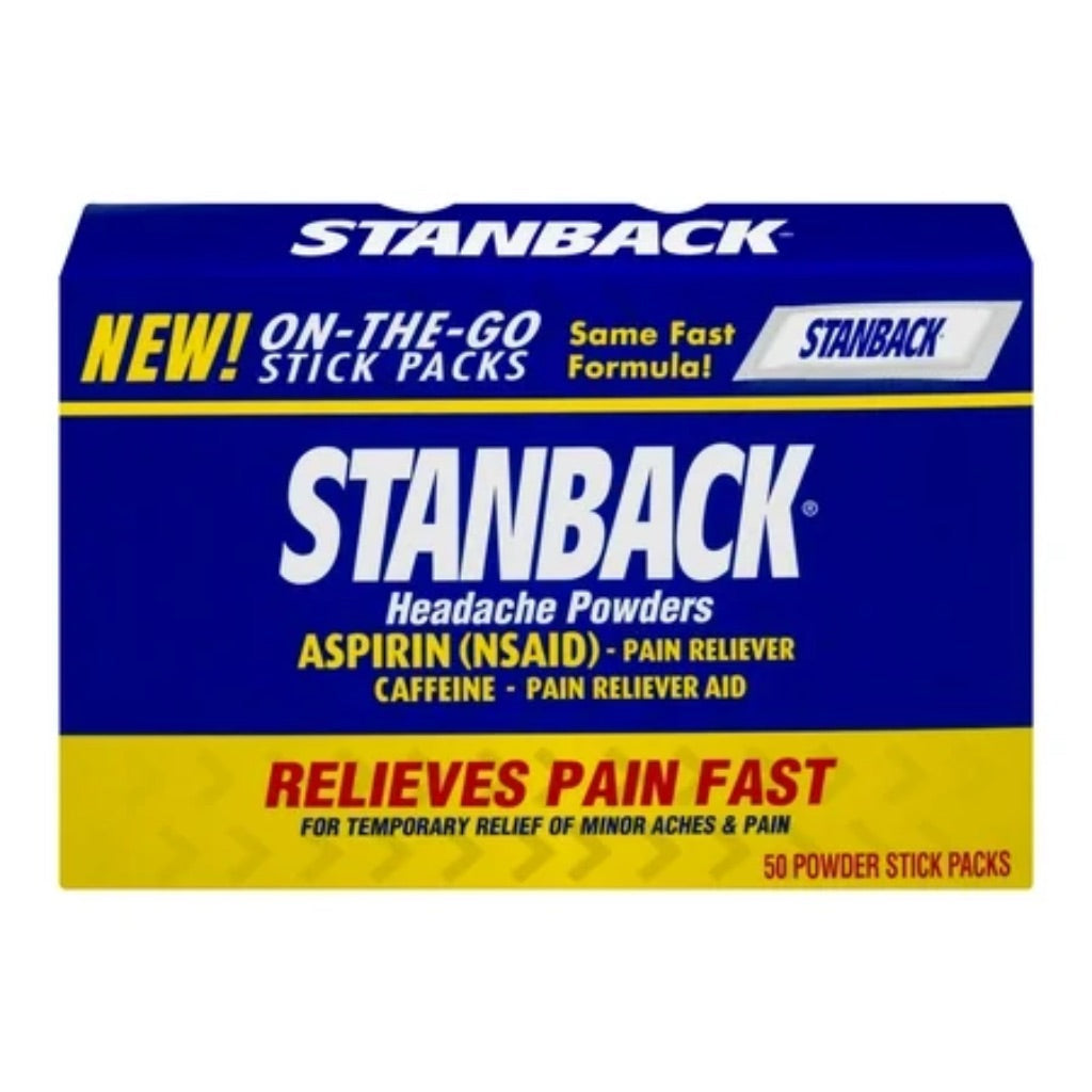 Stanback Headache Powders w/Aspirin (NSAID) & Caffeine - 50 Packs