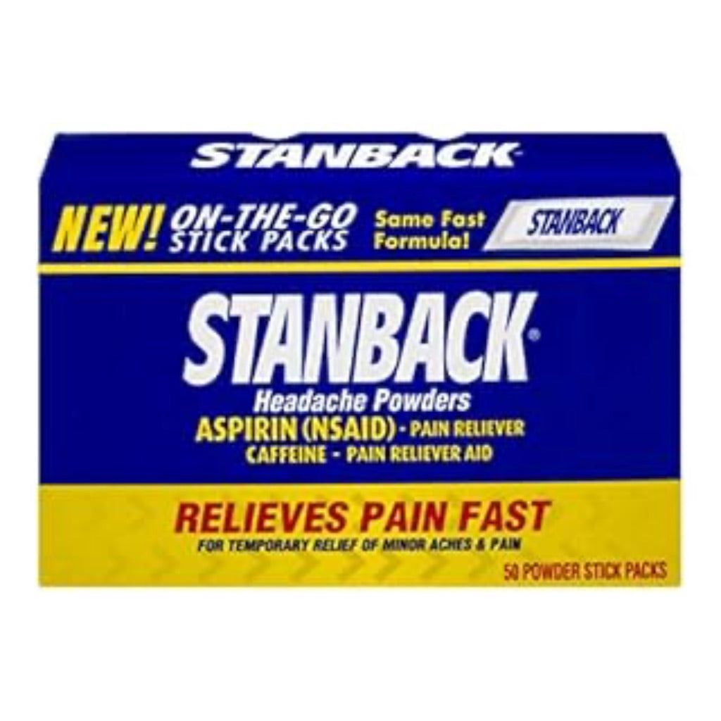 Stanback Headache Powders w/Aspirin (NSAID) & Caffeine - 50 Packs