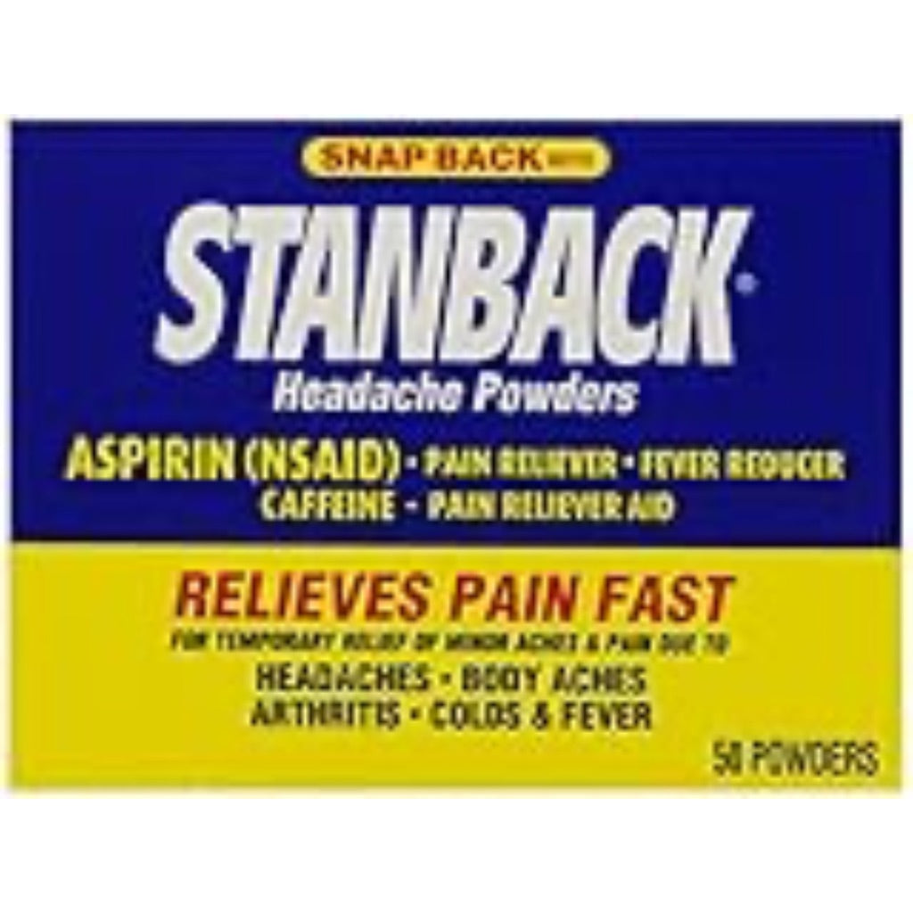 Stanback Headache Powders w/Aspirin (NSAID) & Caffeine - 50 Packs