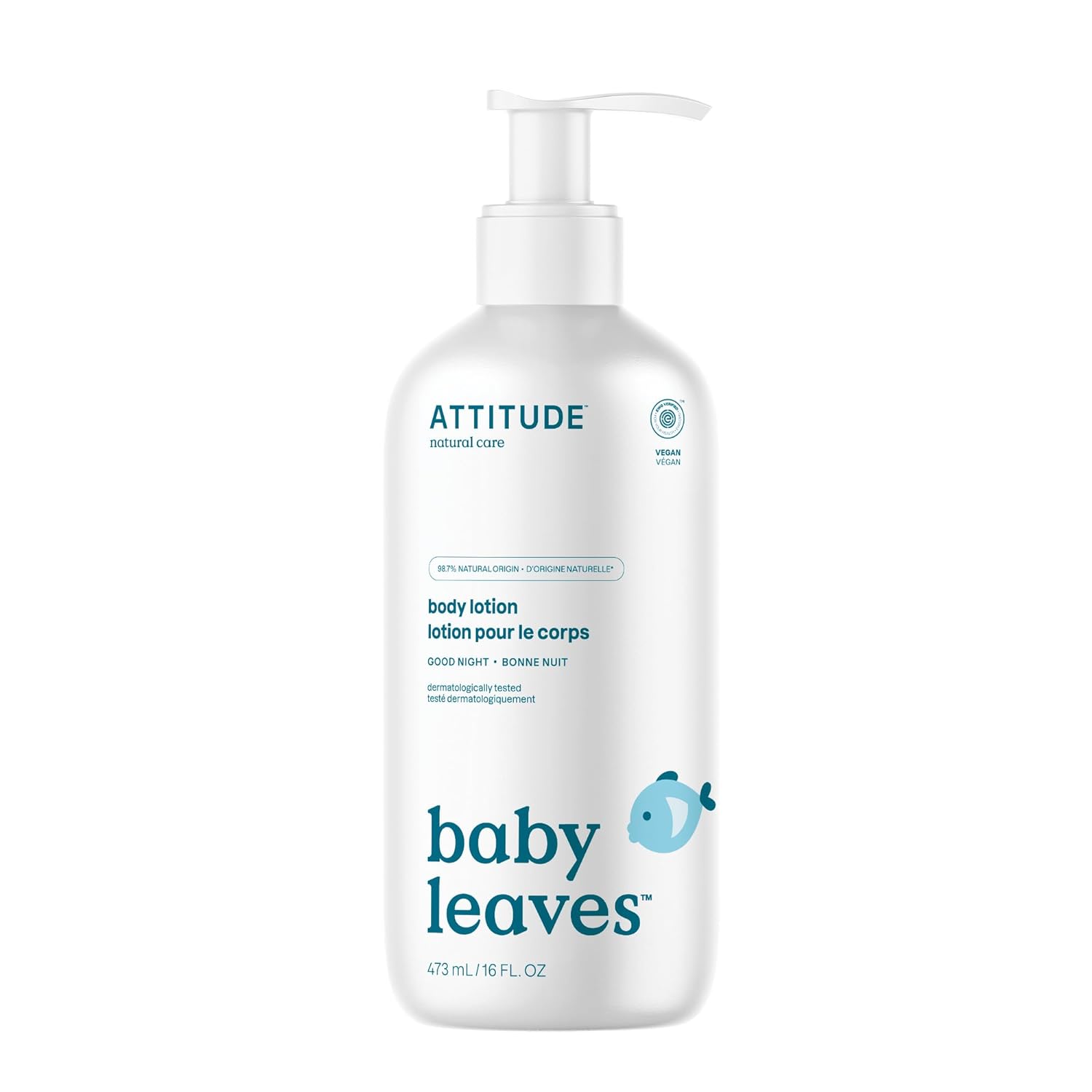 ATTITUDE Baby Leaves Baby Lotion - Good Night, 16 fl. oz.