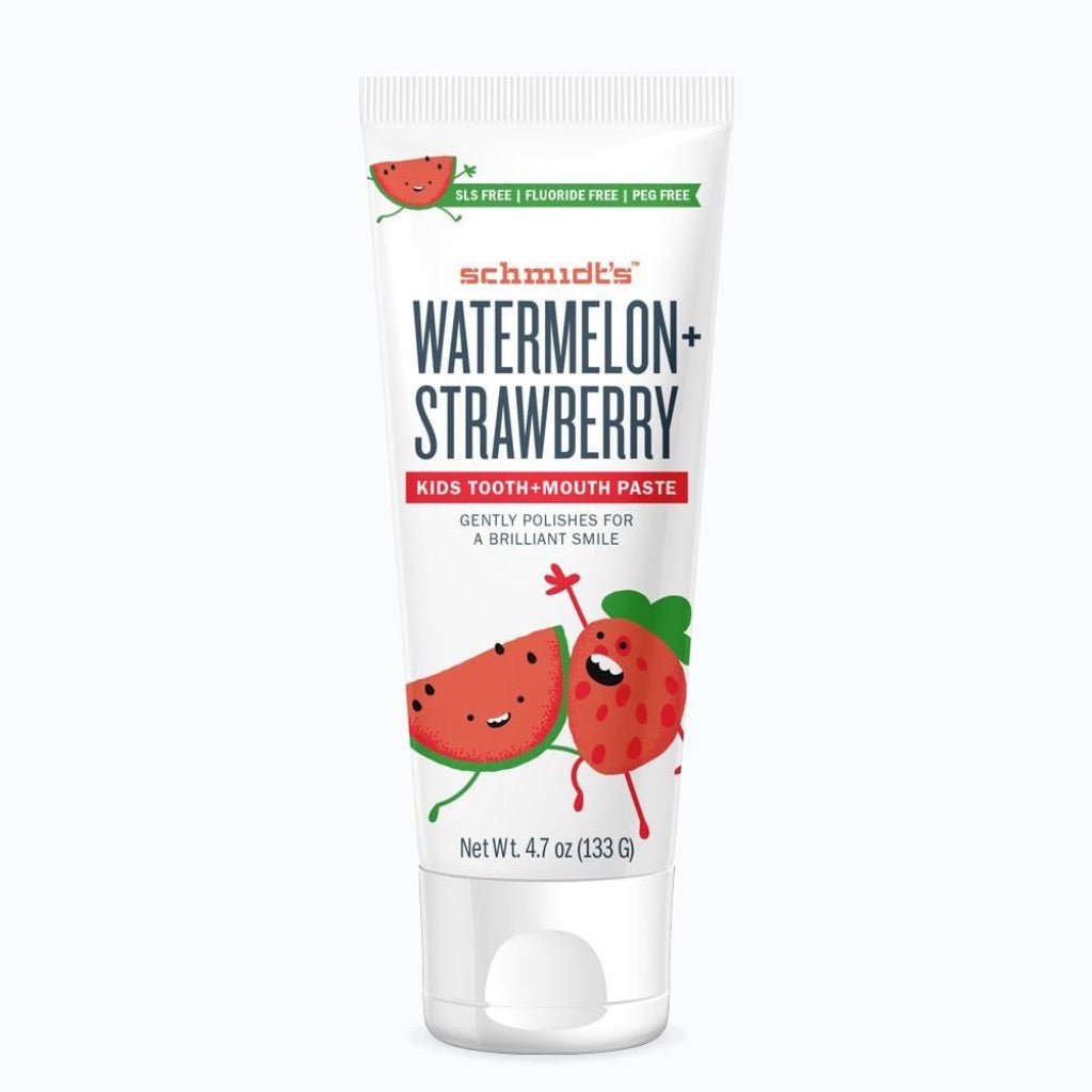 Schmidt's Naturally Flavored Kids Toothpaste - Watermelon + Strawberry, 4.7oz.