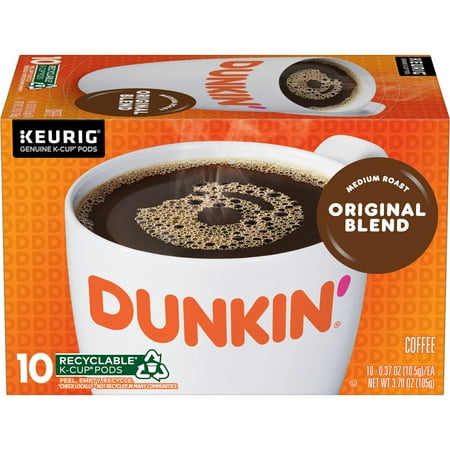 Dunkin’ Original Blend Medium Roast Keurig K-Cup Coffee Pods, 10ct