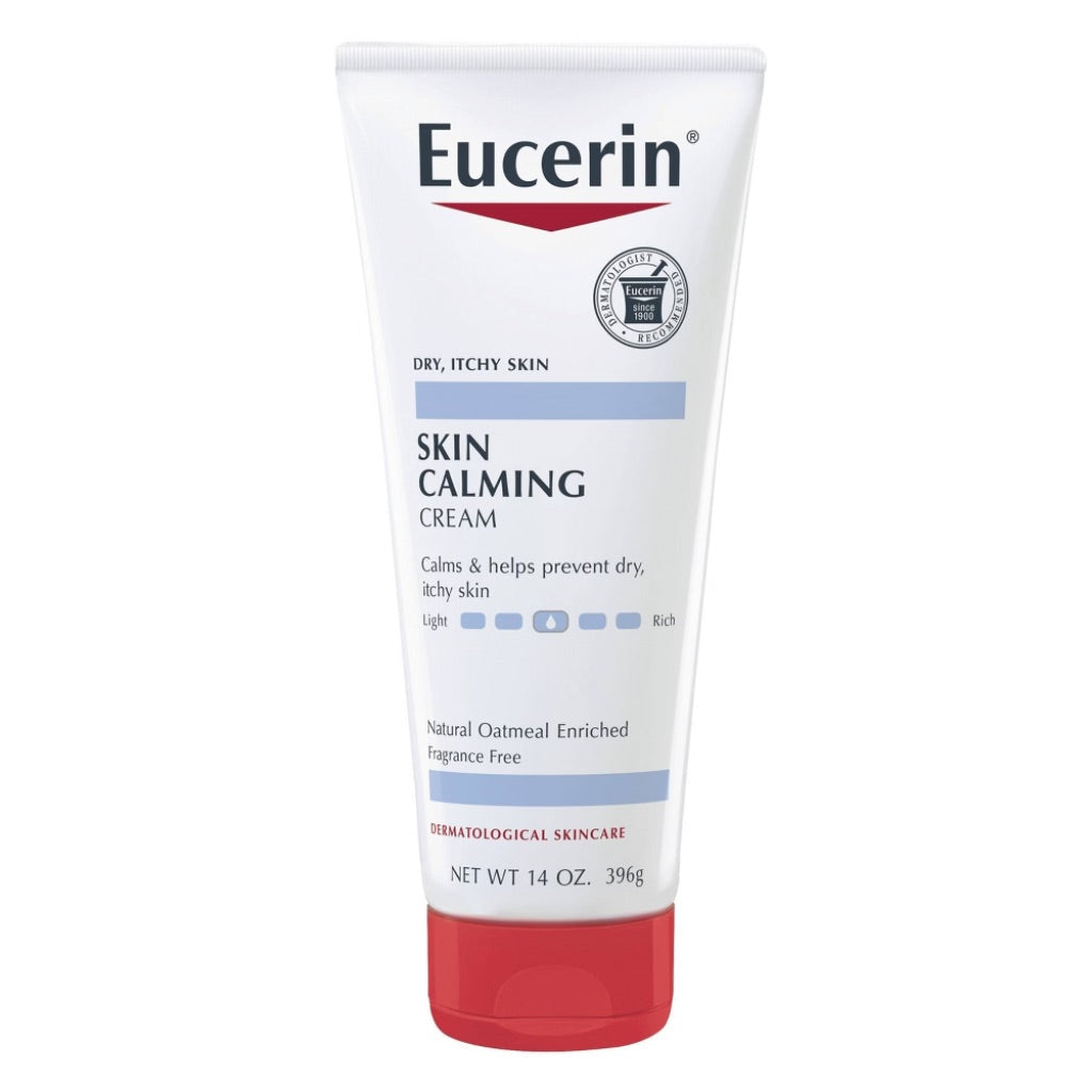 Eucerin Skin Calming Body Cream for Dry  Itchy Skin with Soothing Oatmeal  Fragrance Free  14 oz
