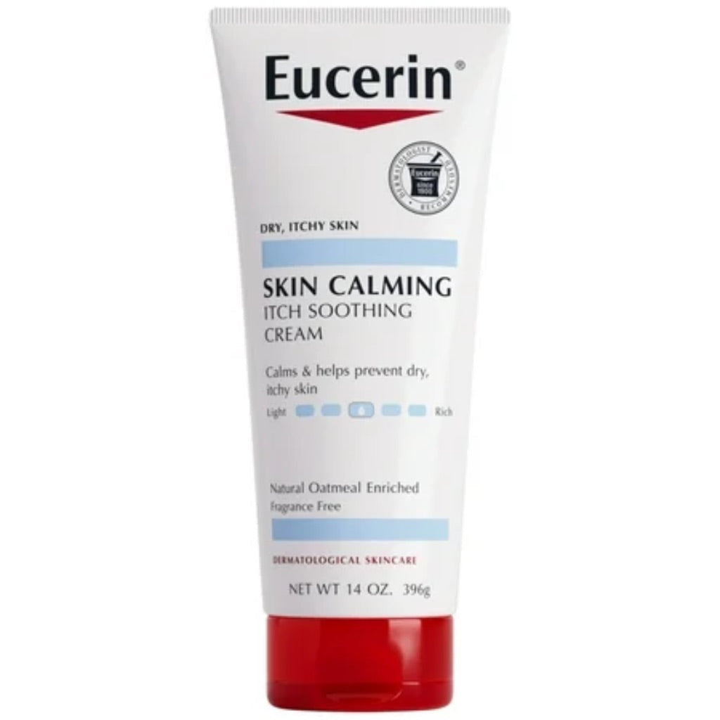 Eucerin Skin Calming Body Cream for Dry  Itchy Skin with Soothing Oatmeal  Fragrance Free  14 oz