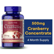 Puritans Pride One-Per-Day Cranberry 500mg Capsules - 120ct.