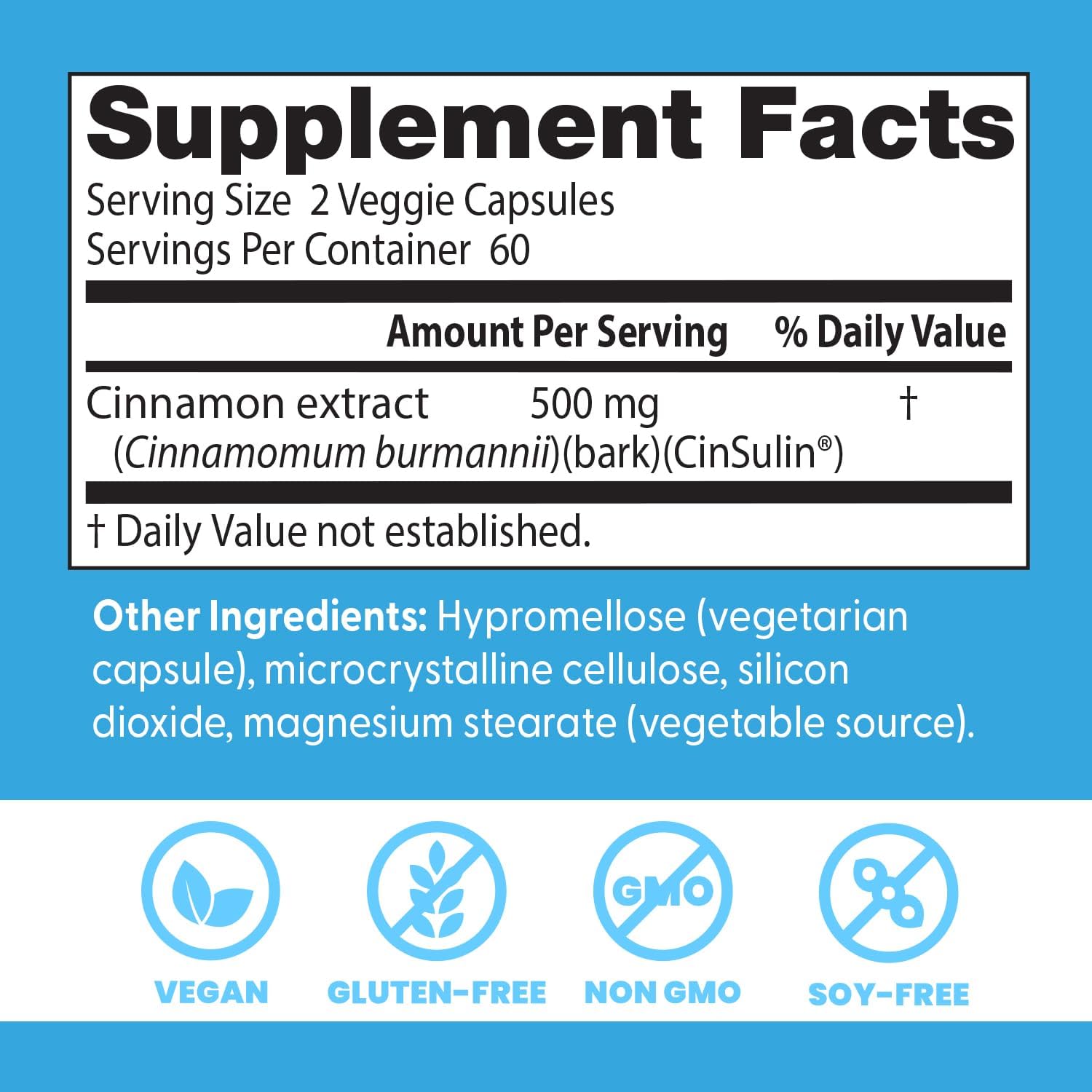 Doctor's Best Cinnamon Extract with CinSulin 250 mg - 120 Veggie Caps