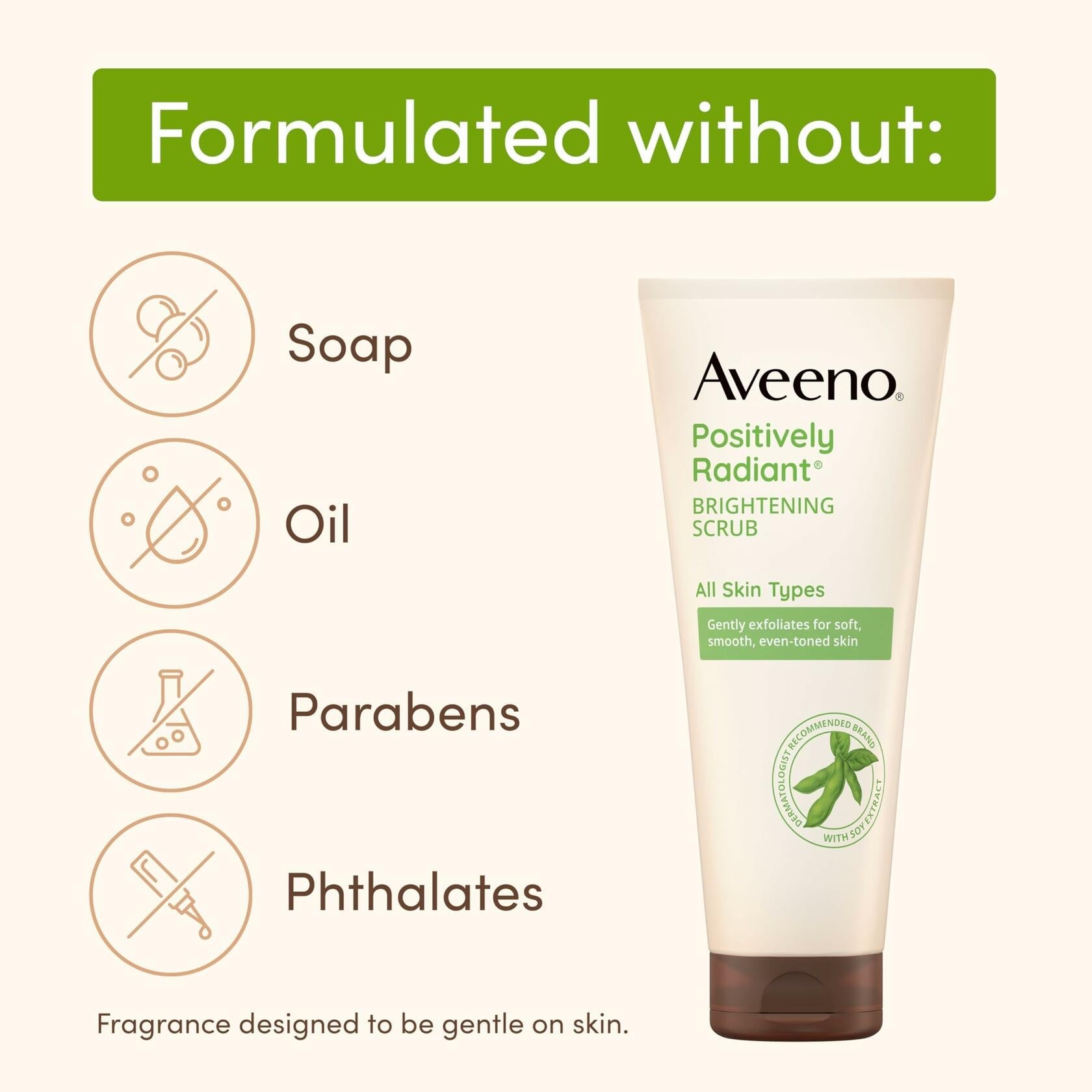 Aveeno Positively Radiant Brightening & Exfoliating Face Scrub - 7 oz